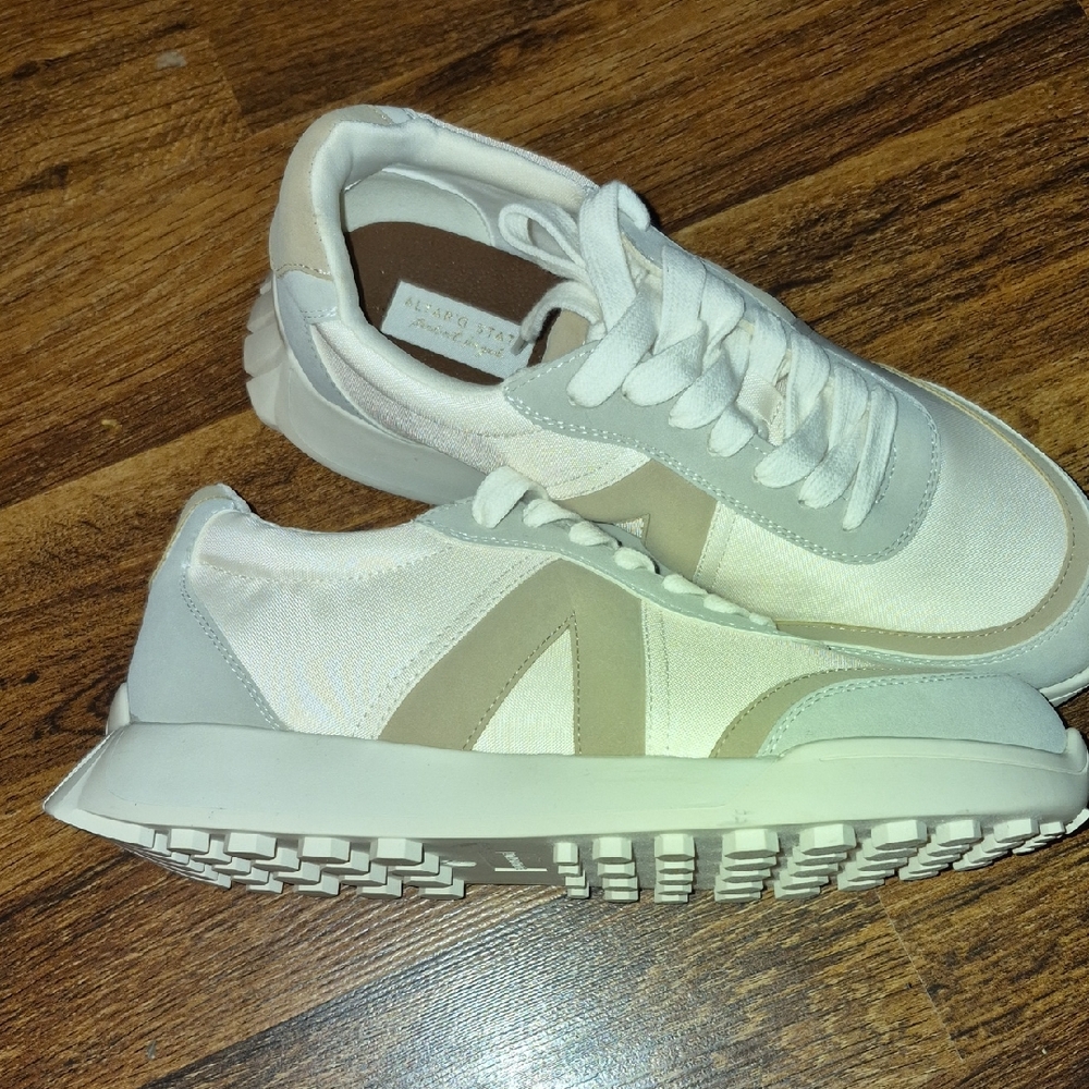 Altar'd State Cream and Tan Sneakers